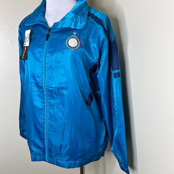 NWT Nike Inter Milan Jacket XL Mens Blue Satin Full Zip Soccer Football Training - Picture 3 of 11